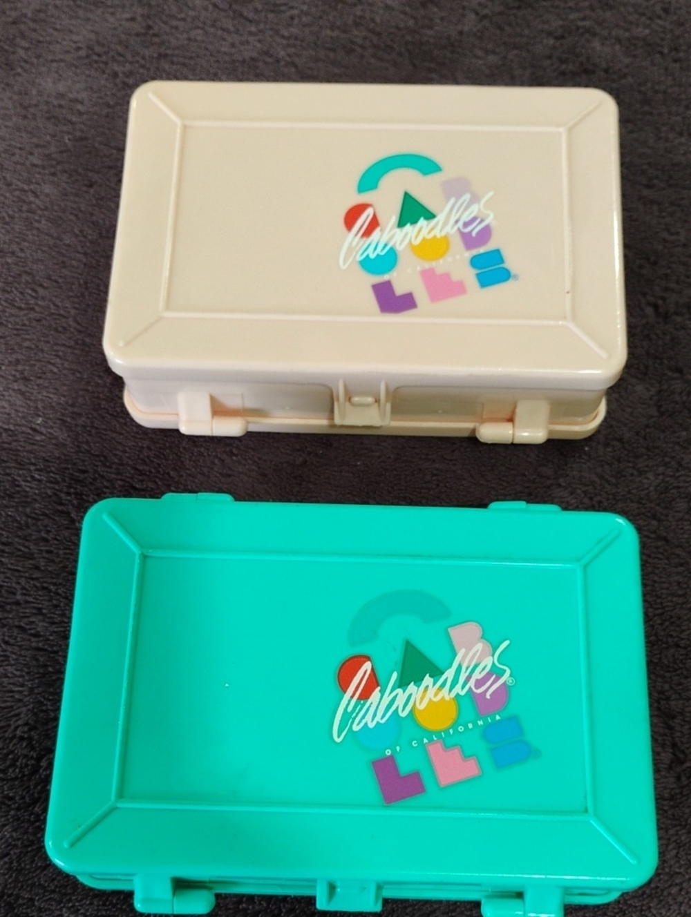 Caboodles Teal and Cream Small Jewelry Storage Cases